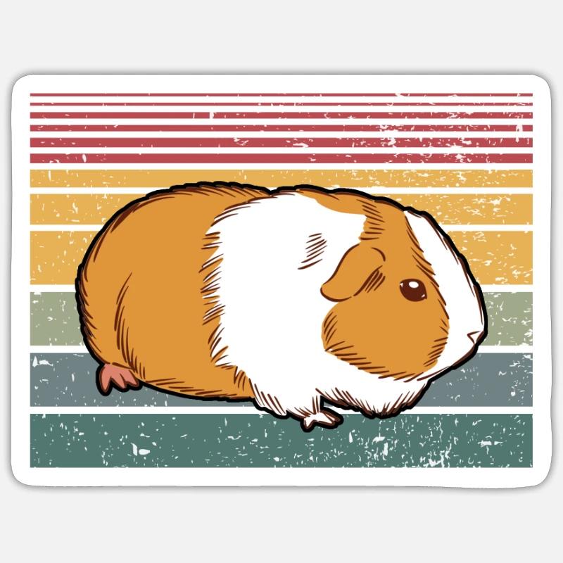 Hamster - Sticker taille S (10 x 10 cm) - blanc mat