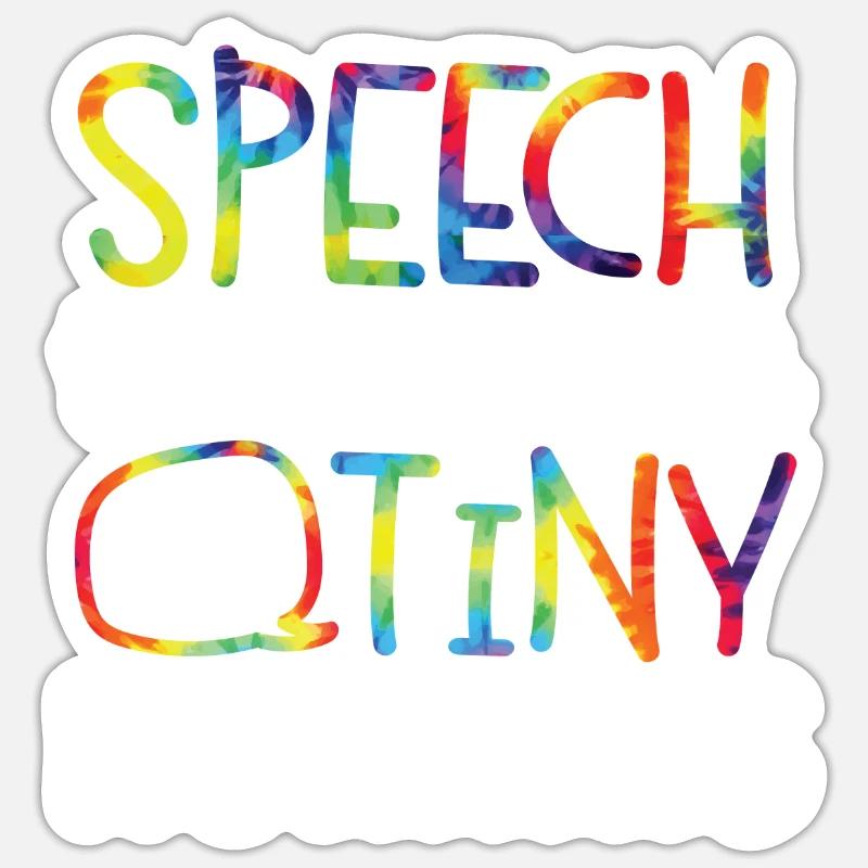 Speech Therapist Therapy Assistant - Sticker Größe S (10 x 10 cm) - Mattweiß