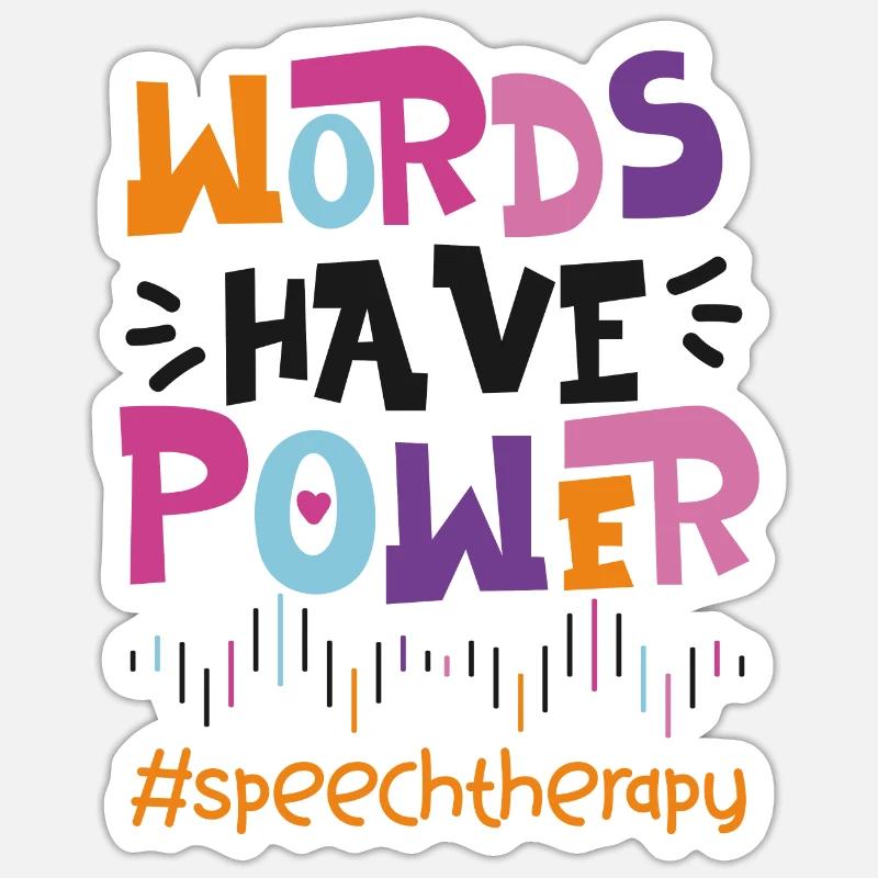 Speech Therapist Therapy Assistant - Sticker size S (10 x 10 cm) - white matte