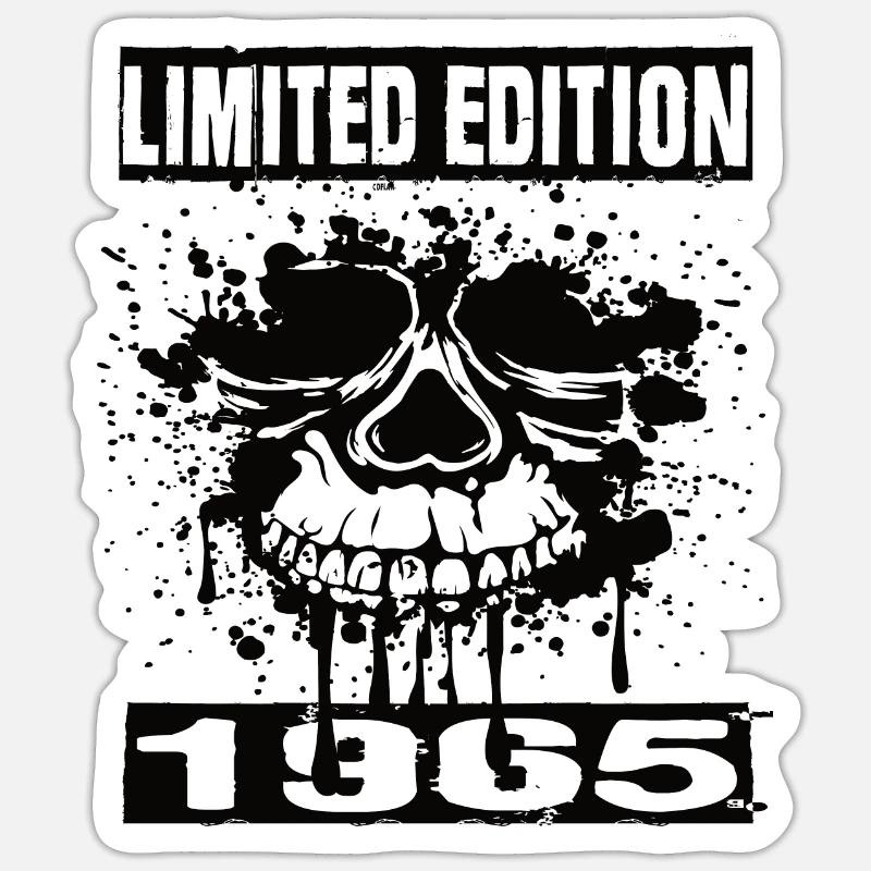 Édition limitée 1965 - Sticker taille S (10 x 10 cm) - blanc mat