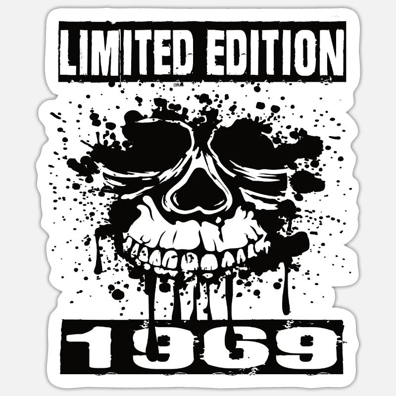 Édition limitée 1969 - Sticker taille S (10 x 10 cm) - blanc mat