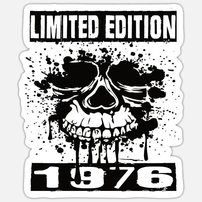 Édition limitée 1976 - Sticker taille S (10 x 10 cm) - blanc mat