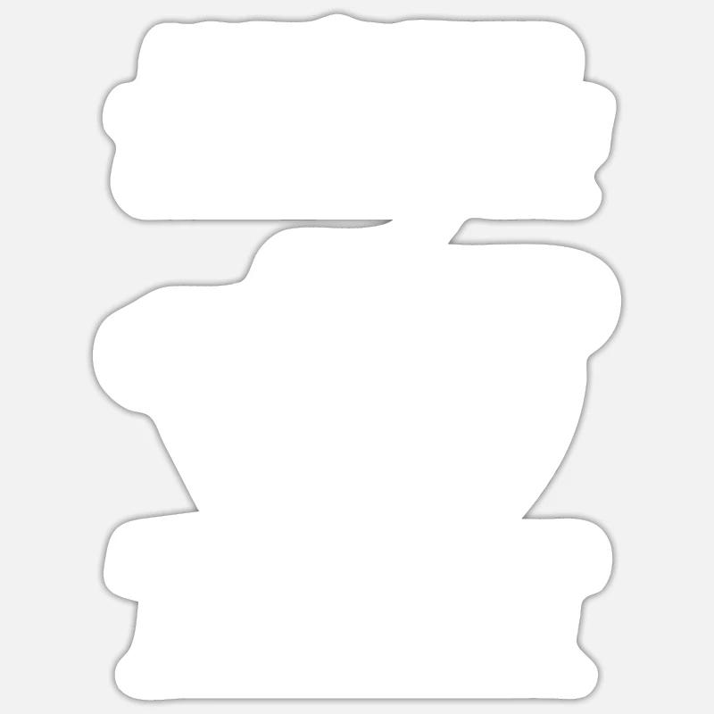 Robotique Ai Robot Drôle - Sticker taille S (10 x 10 cm) - blanc mat