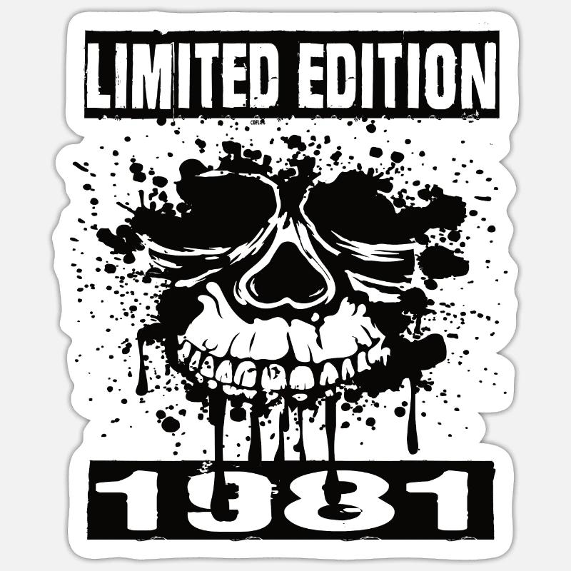 Édition limitée 1981 - Sticker taille S (10 x 10 cm) - blanc mat