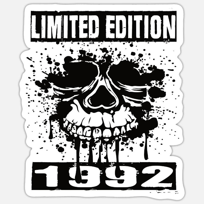 Édition limitée 1992 - Sticker taille S (10 x 10 cm) - blanc mat