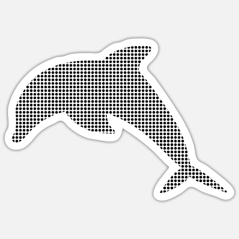 Dolphin - Sticker size S (10 x 10 cm) - white matte
