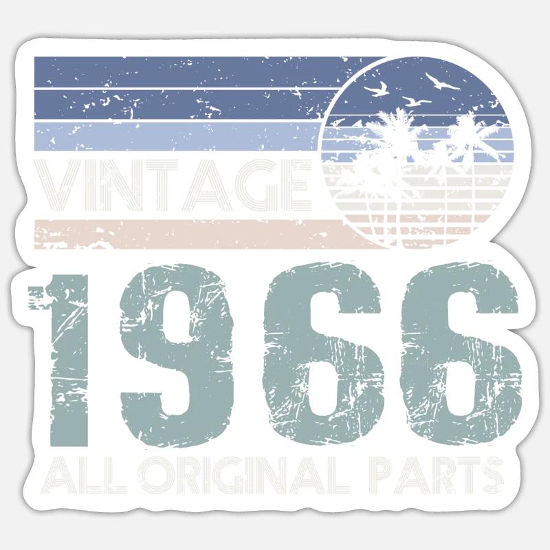 Edition Limitée 1966 Millésime - Sticker taille S (10 x 10 cm) - blanc mat