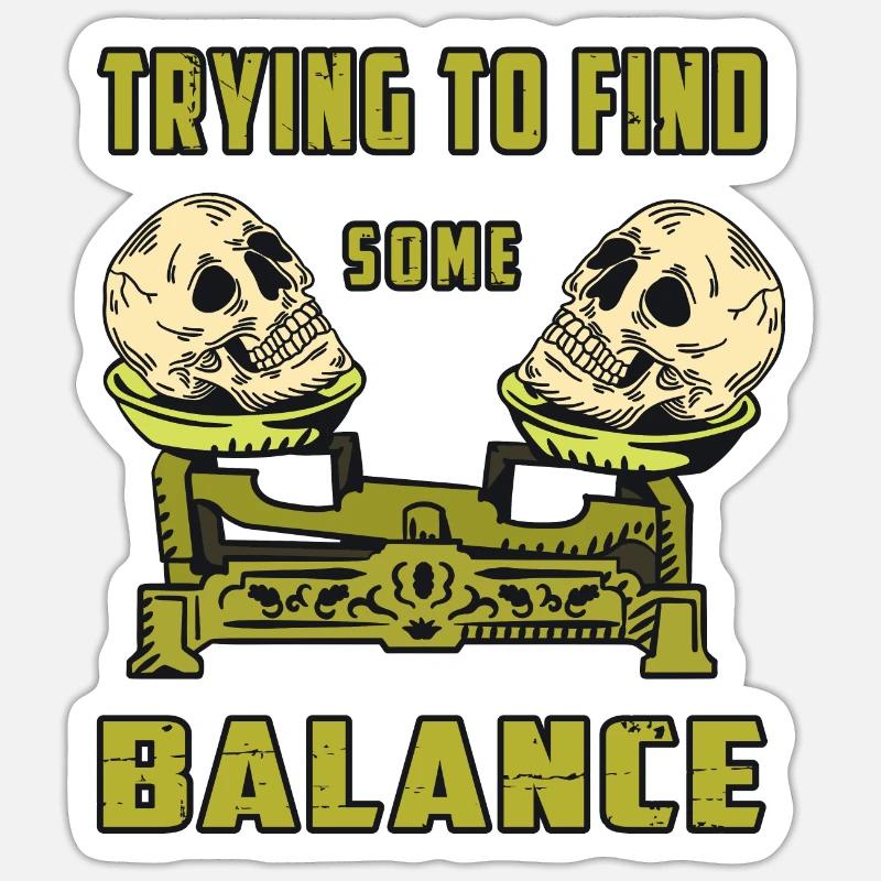 Skull Libra Sticker size S (10 x 10 cm)