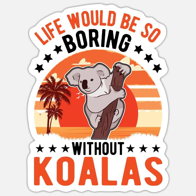 Koala lover Koala bear - Sticker size S (10 x 10 cm) - white matte