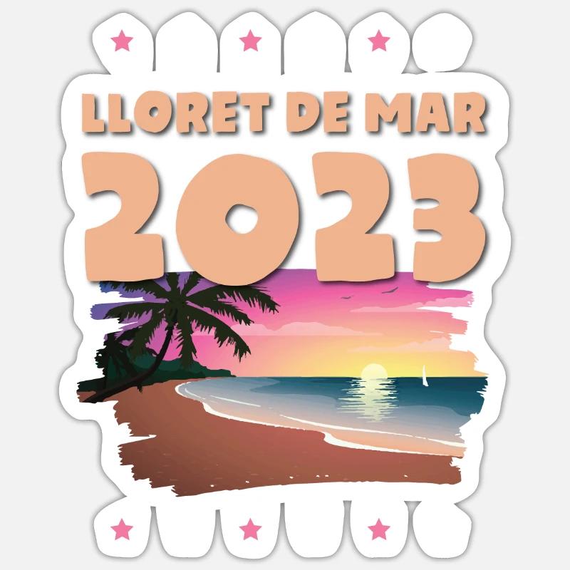 lloret de mar 2023 - Sticker size S (10 x 10 cm) - white matte