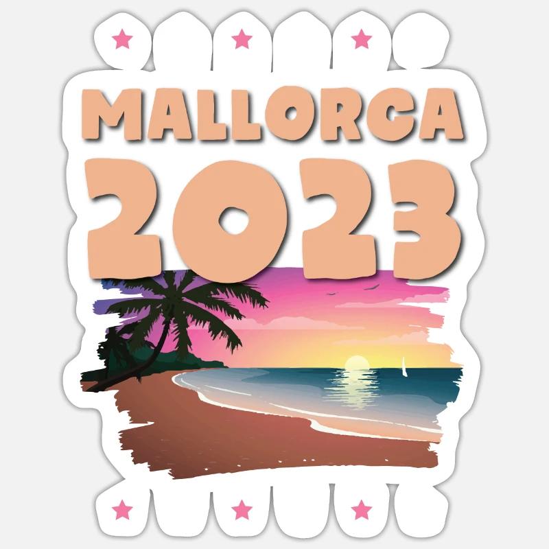 Mallorca 2023 - Sticker size S (10 x 10 cm) - white matte