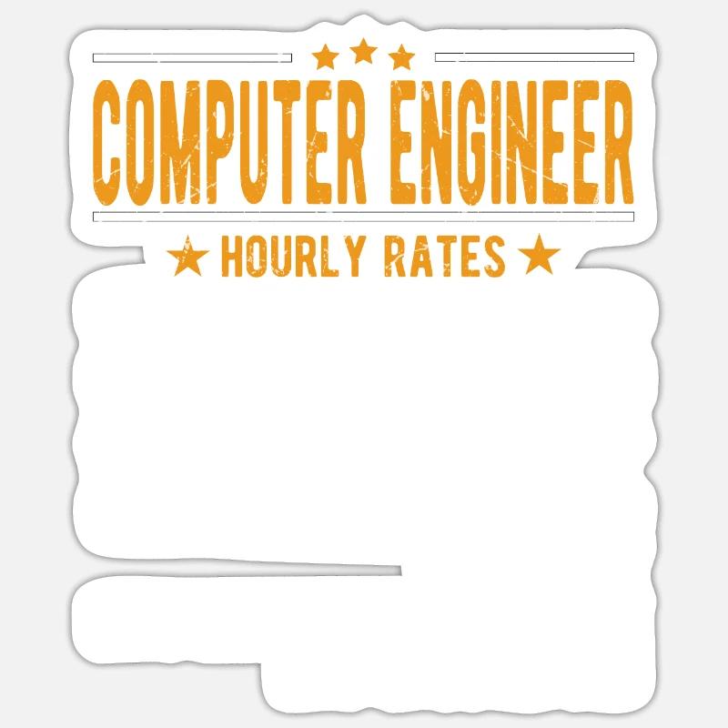 Computertechniker Stundenlohn Sticker Größe S (10 x 10 cm)