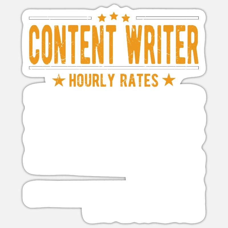 Content Author Hourly Wage Sticker size S (10 x 10 cm)