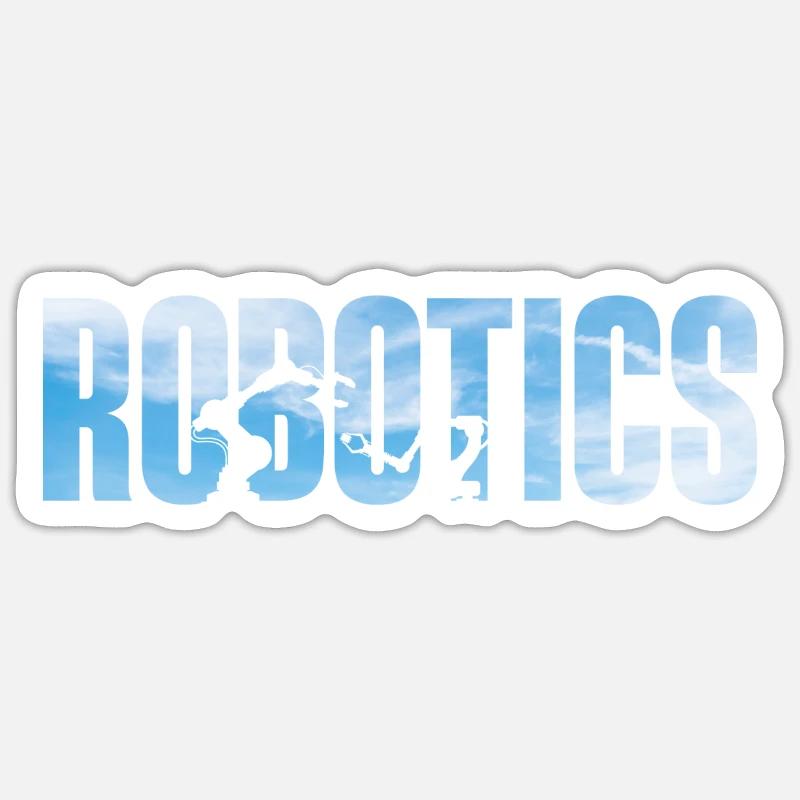 Robot Robotics Engineer Robotics - Sticker Größe S (10 x 10 cm) - Mattweiß