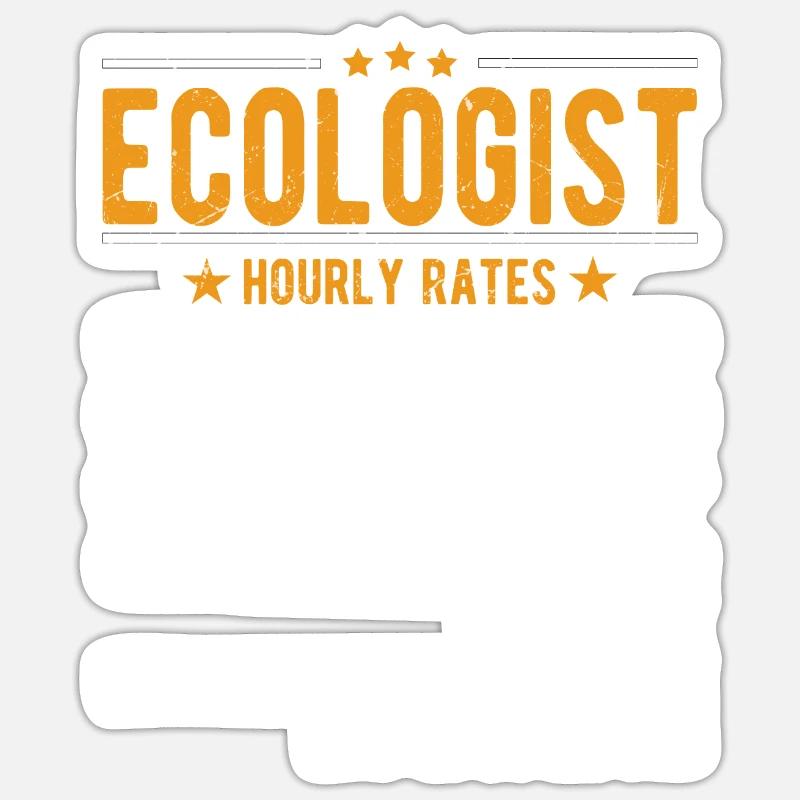 Ecologiste Salaire horaire - Sticker taille S (10 x 10 cm) - blanc mat