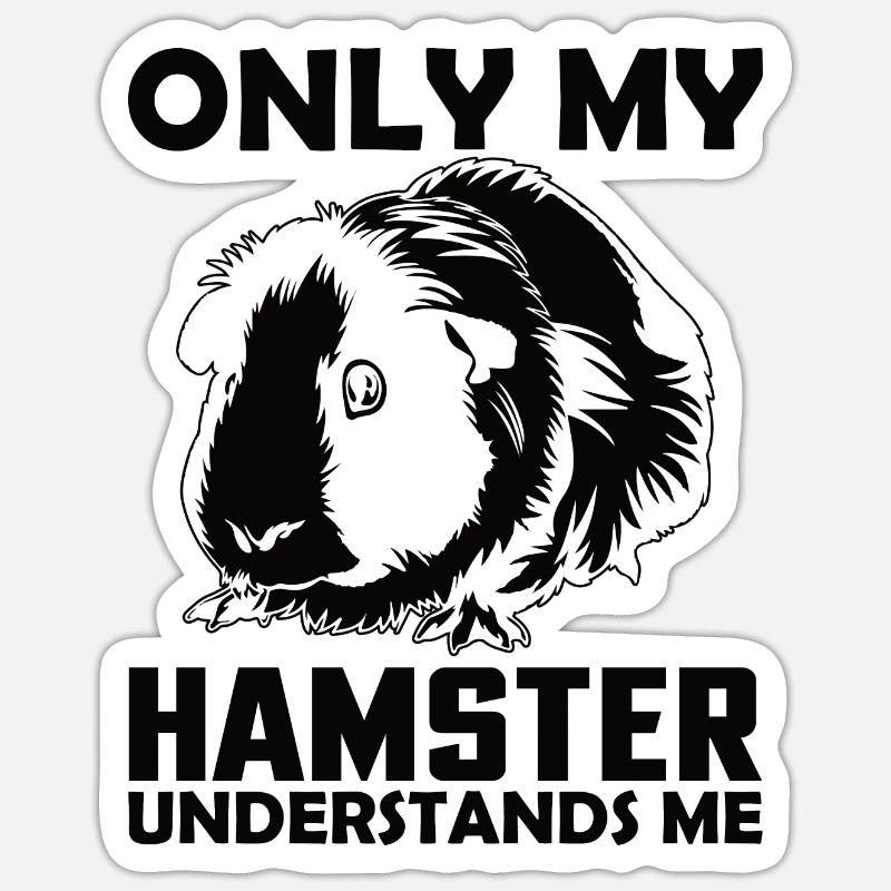 Hamster Lover Hamster Gift - Sticker size S (10 x 10 cm) - white matte