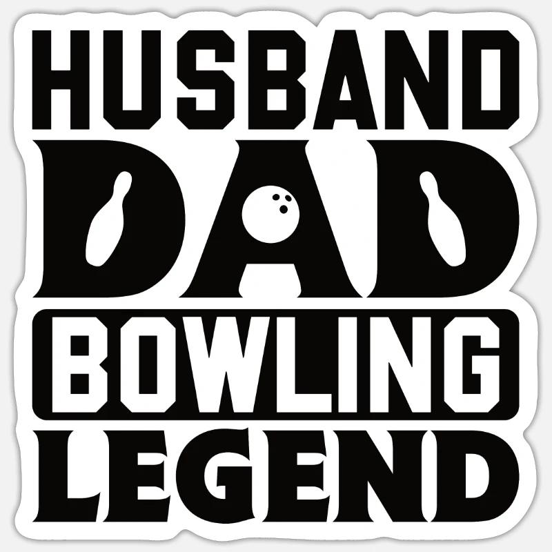 Bowling Père Papa Cooler - Sticker taille S (10 x 10 cm) - blanc mat