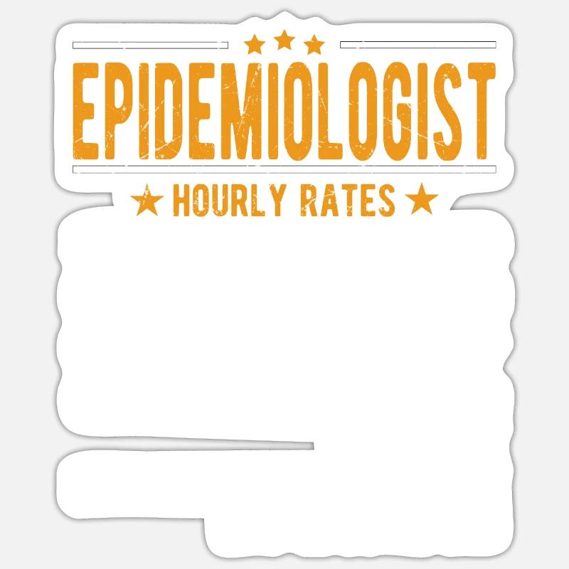 Épidémiologiste Salaire horaire - Sticker taille S (10 x 10 cm) - blanc mat