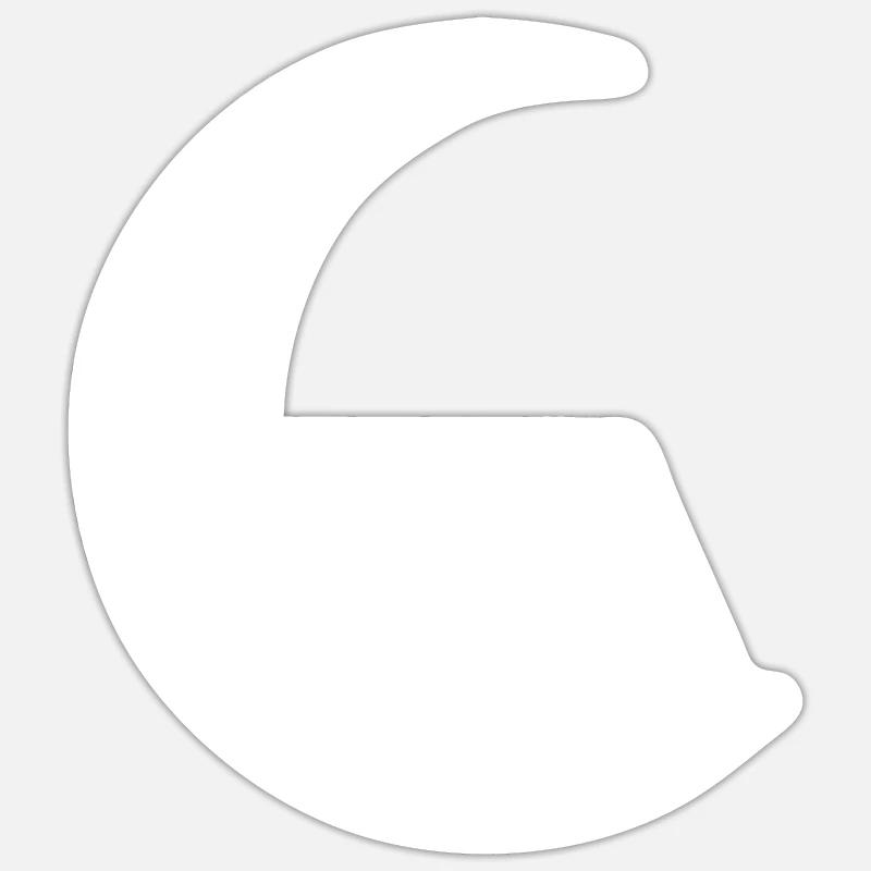 Crescent Moon - Sailing - - Sticker size S (10 x 10 cm) - white matte