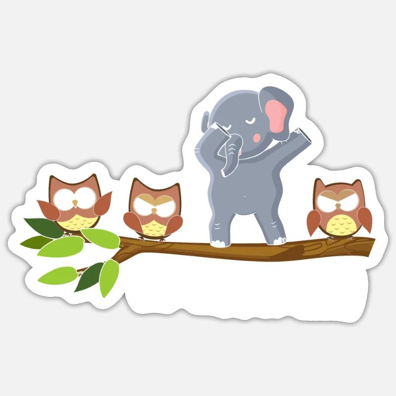 Be Different Dabbing Elephant - Sticker size S (10 x 10 cm) - white matte