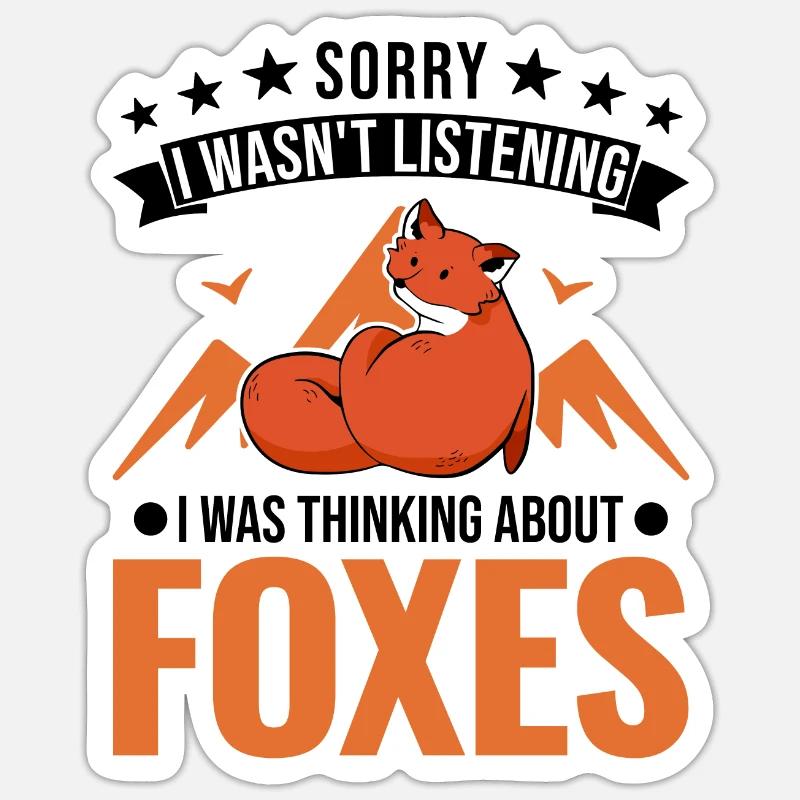 Fuchs Geschenk Rotfuchs - Sticker Größe S (10 x 10 cm) - Mattweiß