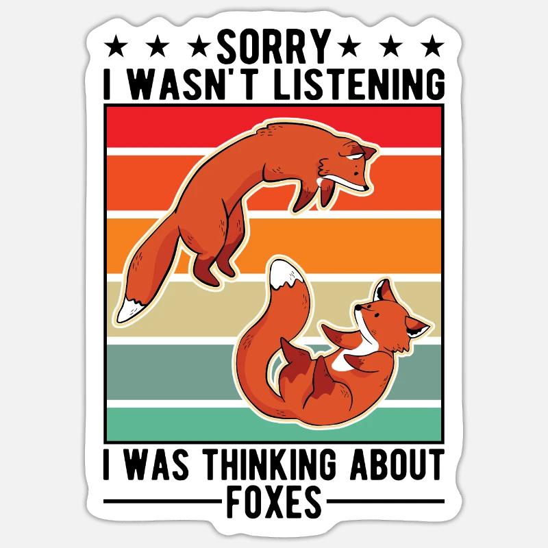Fuchs Geschenk Rotfuchs - Sticker Größe S (10 x 10 cm) - Mattweiß
