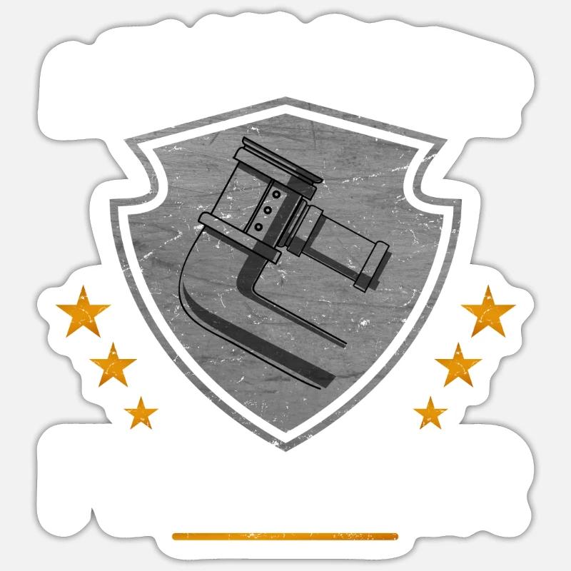 Abwasser Flüsterer - Klempner Sticker Größe S (10 x 10 cm)