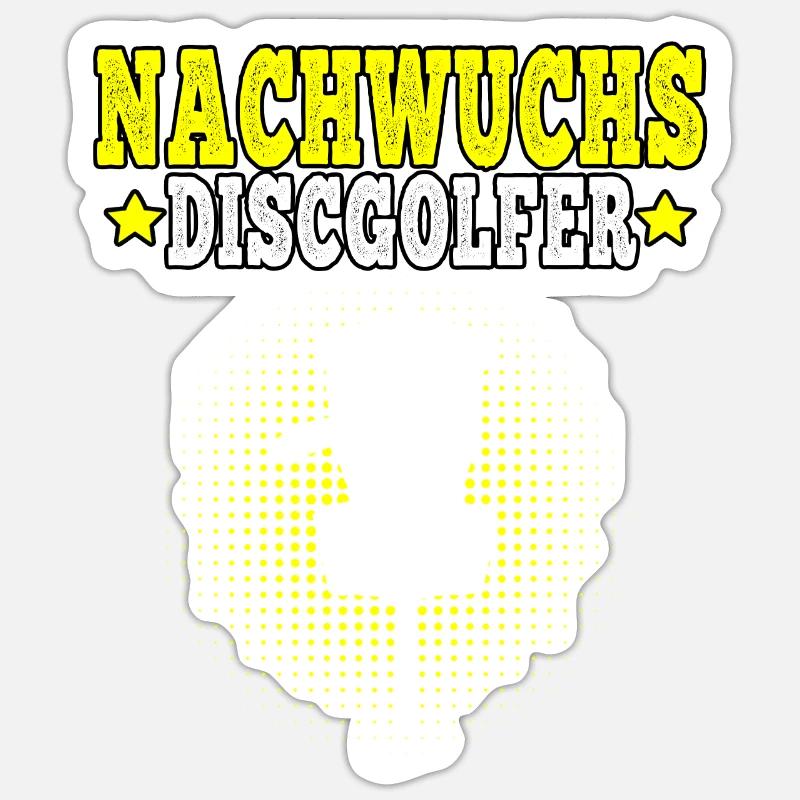 Discgolf Nachwuchs Discgolfer Disc Golf - Sticker Größe S (10 x 10 cm) - Mattweiß