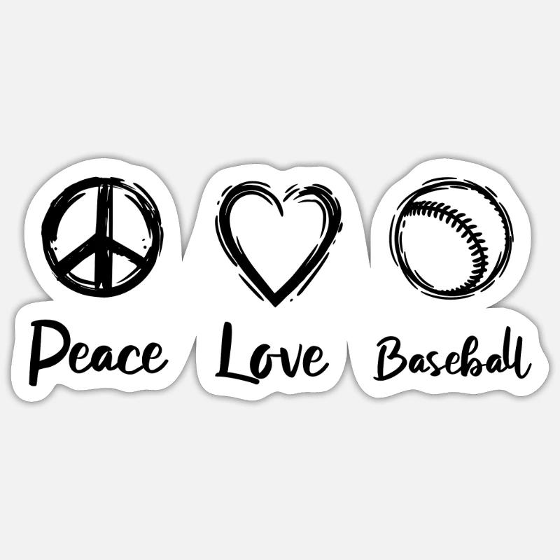 Baseball Routine - Sticker taille S (10 x 10 cm) - blanc mat
