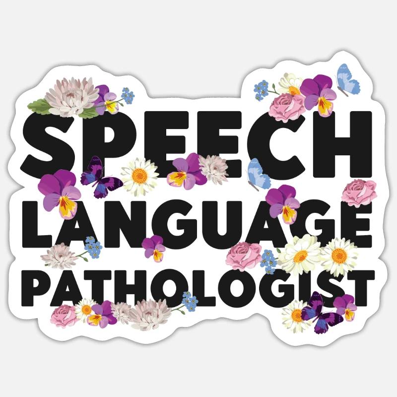 Speech Therapist Therapy Assistant - Sticker size S (10 x 10 cm) - white matte