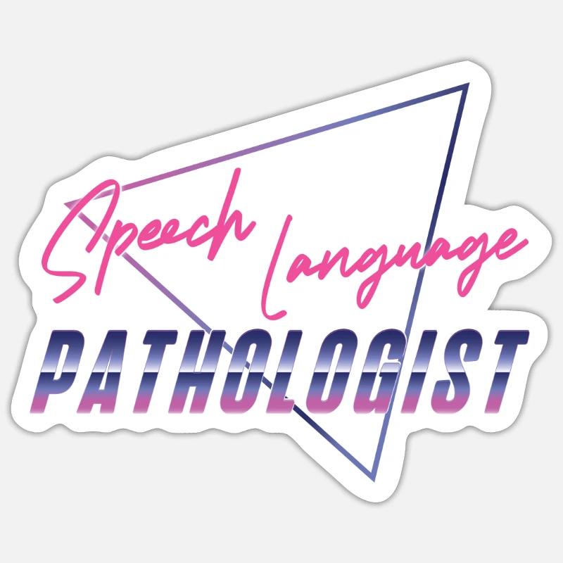 Speech Therapist Therapy Assistant - Sticker Größe S (10 x 10 cm) - Mattweiß