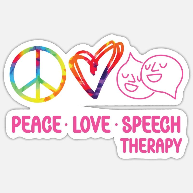 Speech Therapist Therapy Assistant Sticker Größe S (10 x 10 cm)