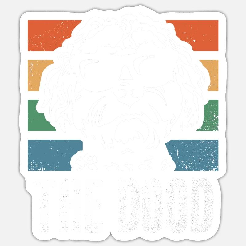 Le Dood Doodle Labradoodle Goldendoodle - Sticker taille S (10 x 10 cm) - blanc mat