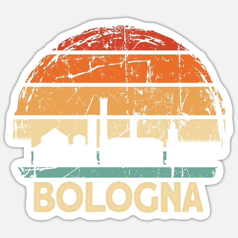 Bologne - Sticker taille S (10 x 10 cm) - blanc mat
