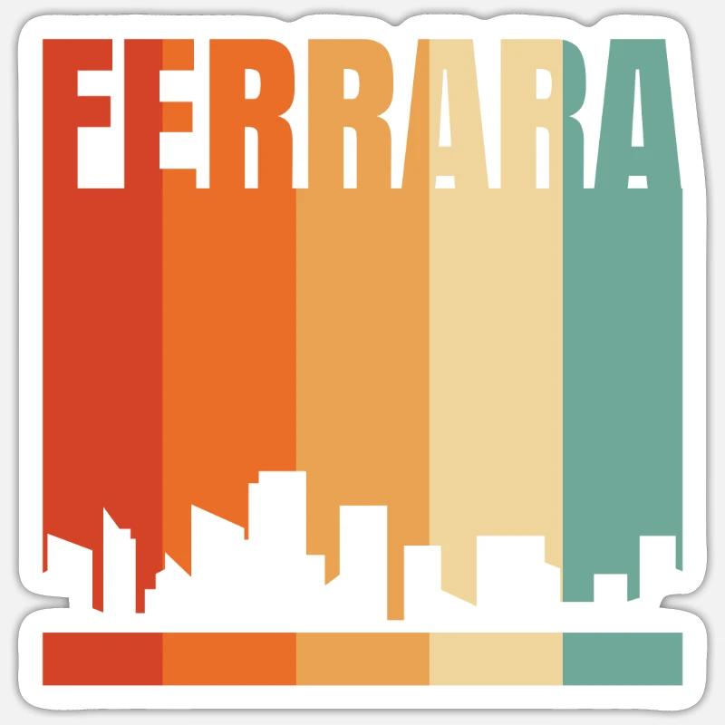 Ferrara - Sticker size S (10 x 10 cm) - white matte