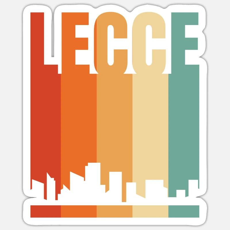 Lecce - Sticker Größe S (10 x 10 cm) - Mattweiß