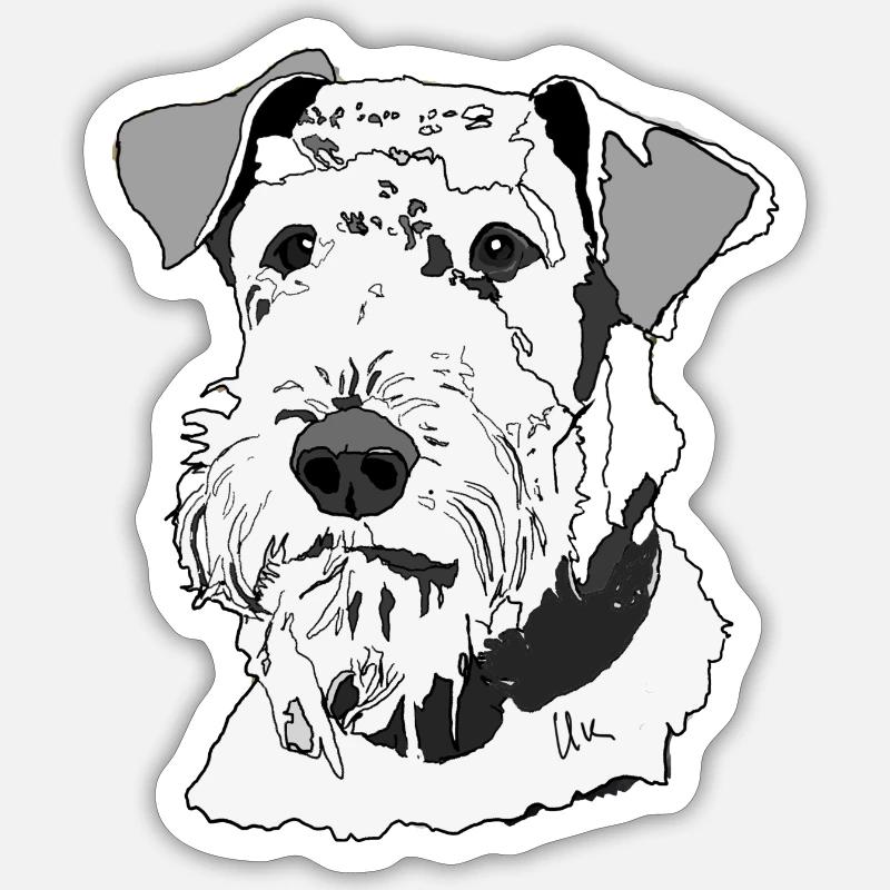 Airedale Terrier - Sticker size S (10 x 10 cm) - white matte