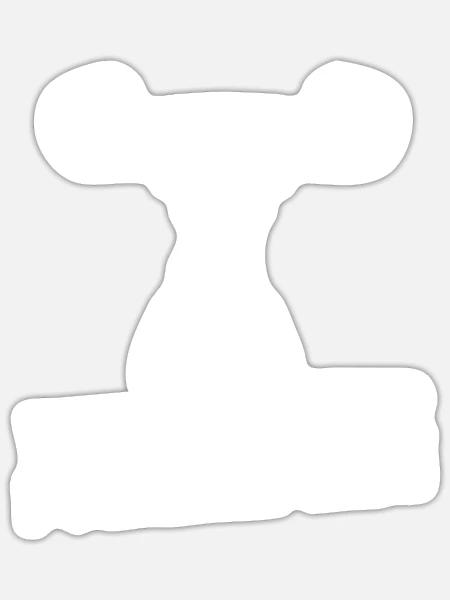 Powerlifting Powerlifter Rollstuhl - Sticker Größe S (10 x 10 cm) - Mattweiß