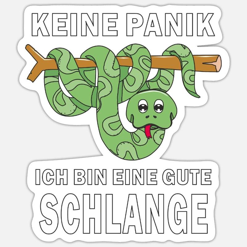 BIN EINE GUTE SCHLANGE Sticker Größe S (10 x 10 cm)