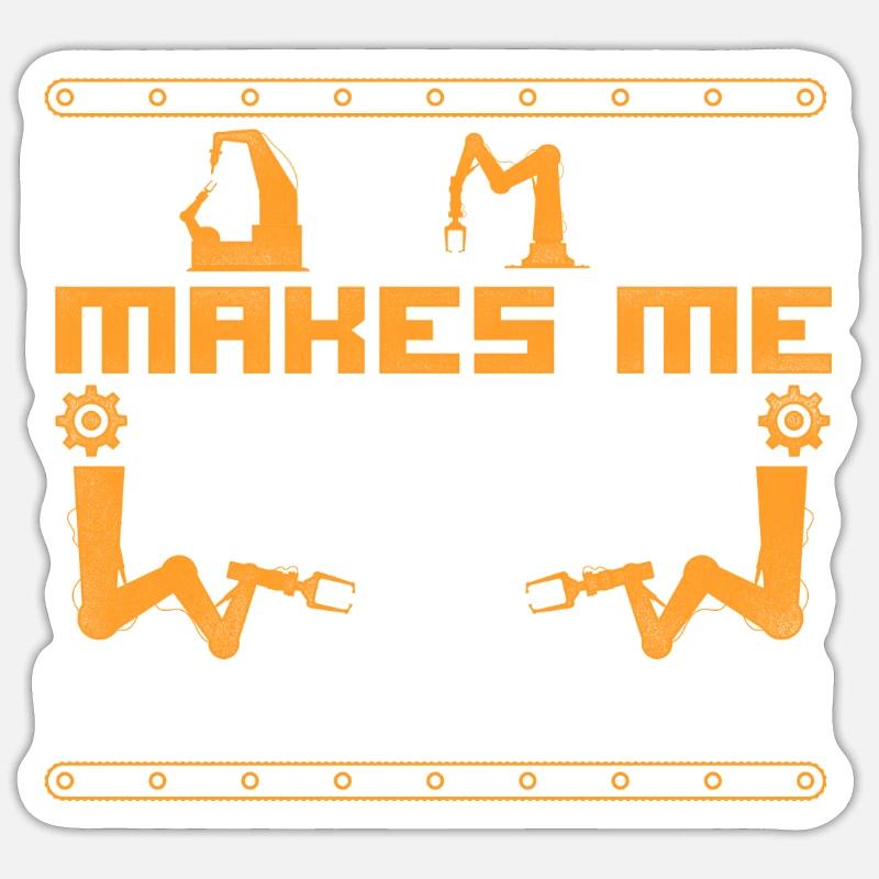 Robot Robotics Engineer Vintage Sticker size S (10 x 10 cm)
