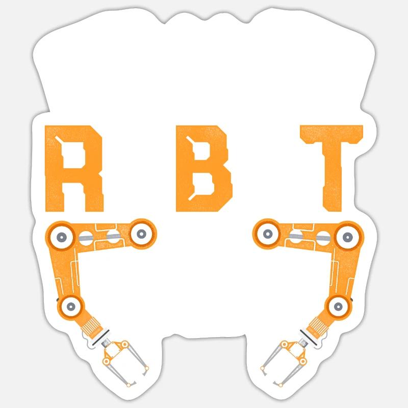 Robot Robotics Engineer Vintage Sticker size S (10 x 10 cm)
