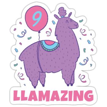 Lama Geschenk Lama Liebhaber Geschenk - Sticker Größe S (10 x 10 cm) - Mattweiß - Vorne