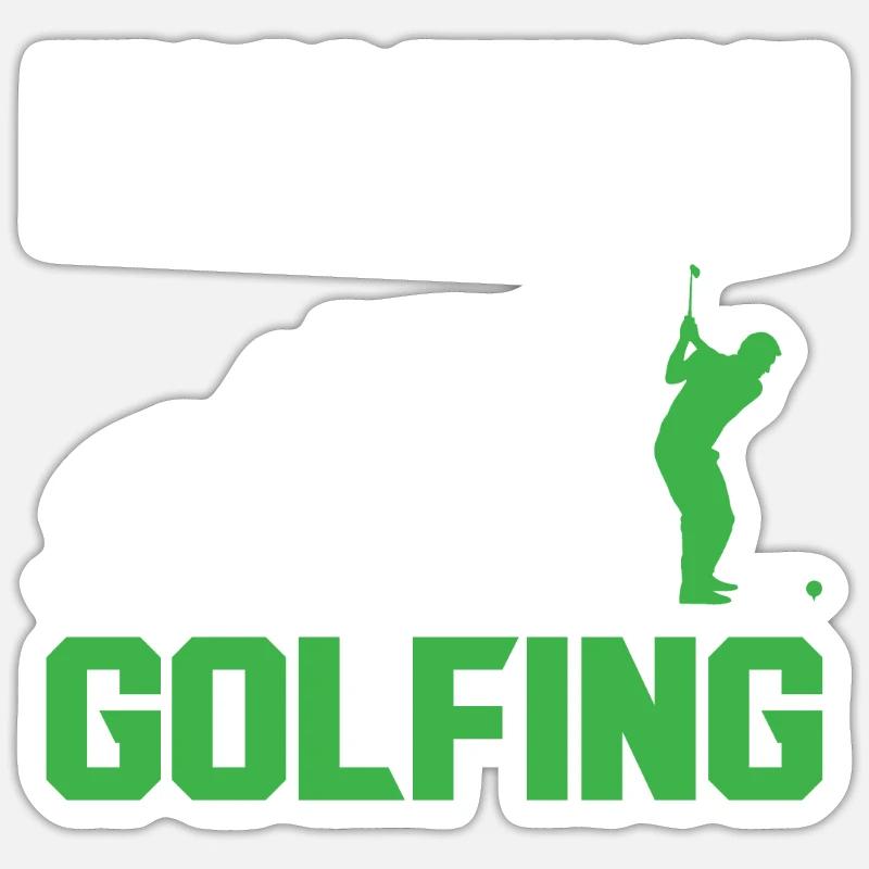 Évolution du golf du singe au golf masculin Sticker taille S (10 x 10 cm)