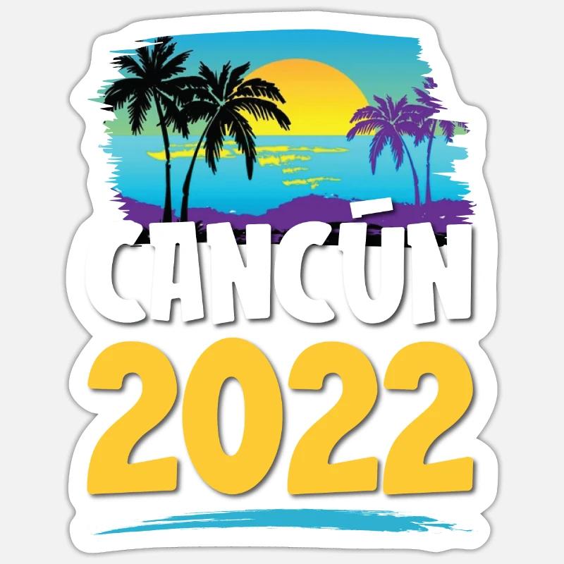 Cancun 2023 - Sticker Größe S (10 x 10 cm) - Mattweiß