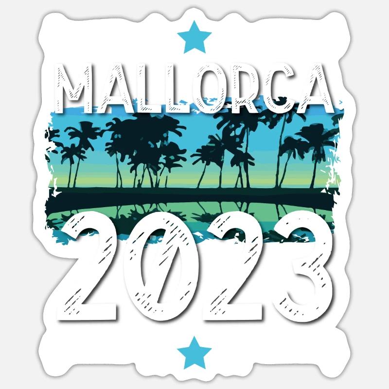 Mallorca 2023 - Sticker Größe S (10 x 10 cm) - Mattweiß
