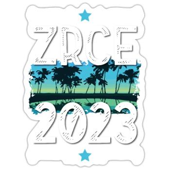 Zrce 2023 - Sticker Größe S (10 x 10 cm) - Mattweiß - Vorne