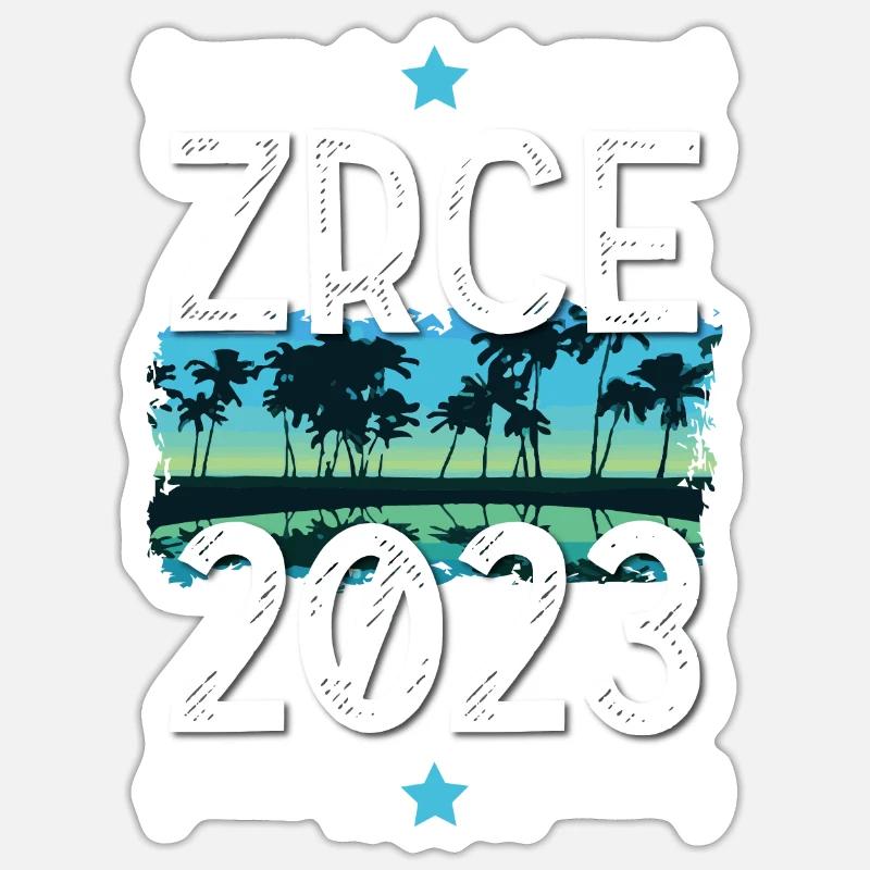 Zrce 2023 - Sticker taille S (10 x 10 cm) - blanc mat