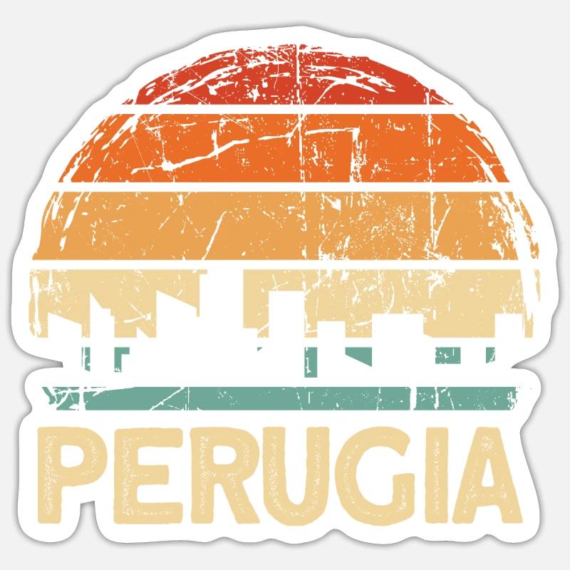Perugia - Sticker size S (10 x 10 cm) - white matte