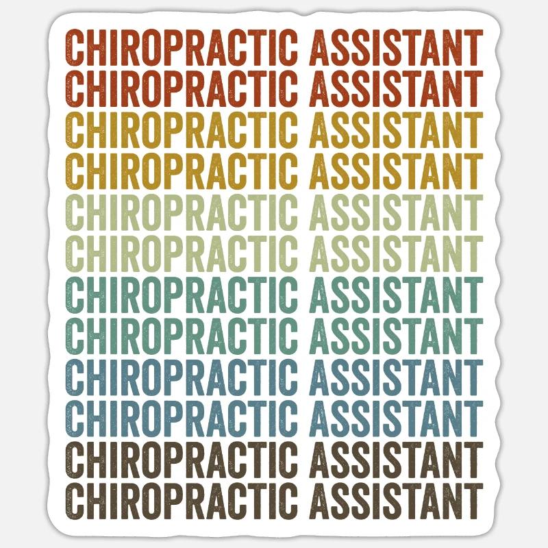 Chiropractic Assistant Chiropractor - Sticker size S (10 x 10 cm) - white matte