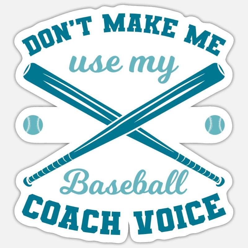 Baseballtrainer - Sticker Größe S (10 x 10 cm) - Mattweiß